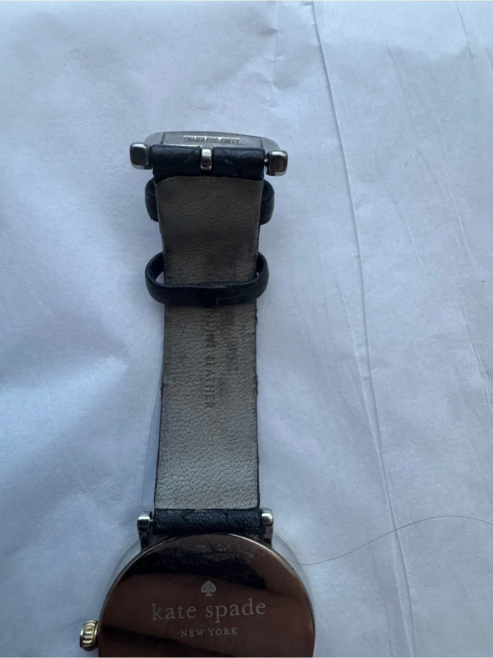 Kate Spade New York Black Quilted Leather Watch | Gold Tone Accents